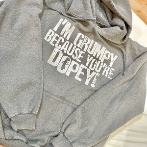 Did someone say Disney? Grumpy hoodie!! Size Medium! So comfy!
